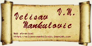 Velisav Mankulović vizit kartica